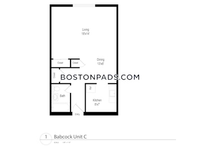 Brookline Apartment for rent Studio 1 Bath  Boston University - $2,400 No Fee