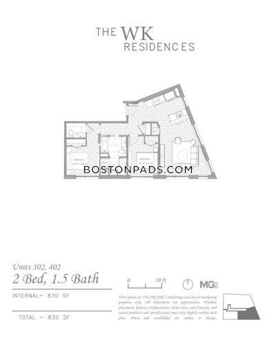 East Boston Apartment for rent 2 Bedrooms 1.5 Baths Boston - $4,000 No Fee